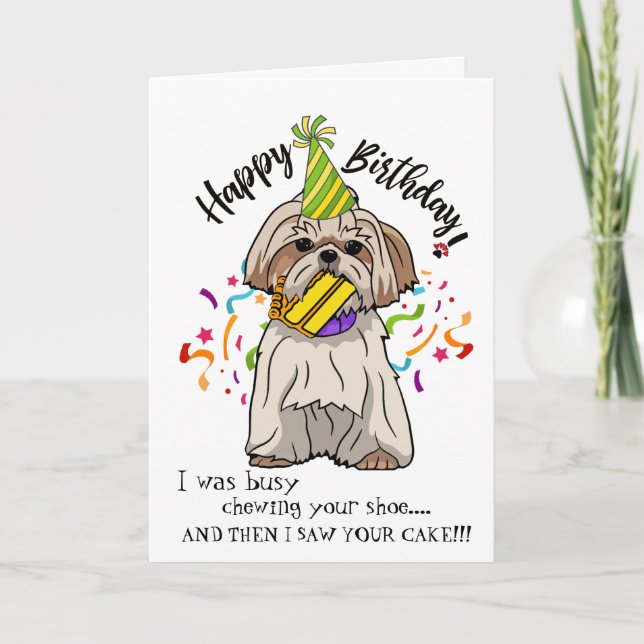 Happy Birthday from Your Shih Tsu Buddy Card (Front)