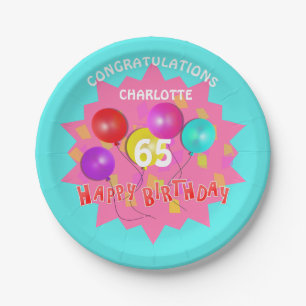 Happy Birthday Fun 13th Milestone Personalised  Paper Plate