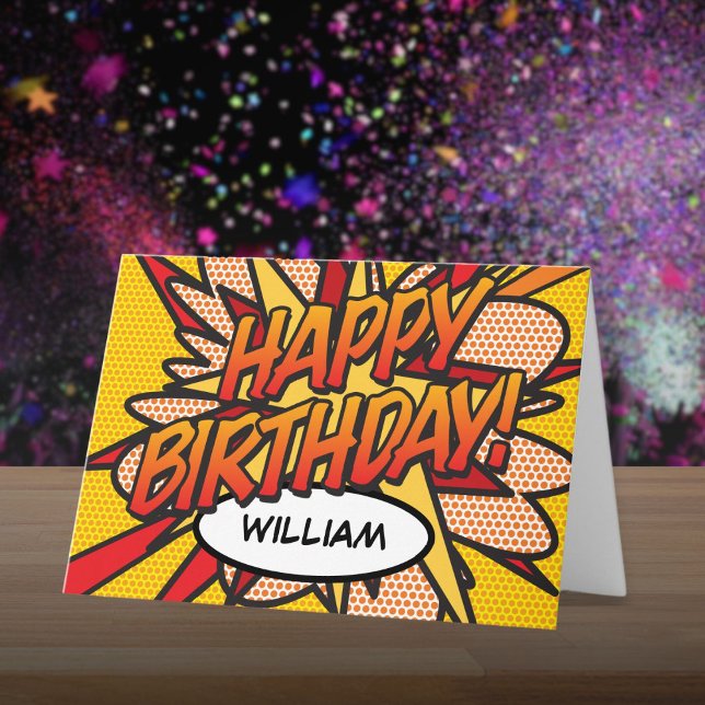 HAPPY BIRTHDAY Fun Cool Comic Book Card (HAPPY BIRTHDAY Fun Cool Comic Book Card)