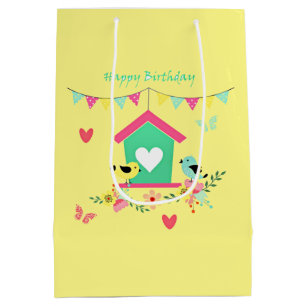 Happy Birthday, fun design, Medium Gift Bag