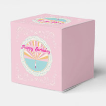 Happy Birthday Fun Party Box, Pink Rainbow