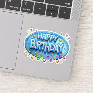 Happy birthday fun sticker