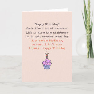 "Happy Birthday" - funny birthday card