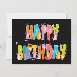 Happy Birthday Funny Cat Lover Bday Celebration Postcard