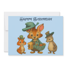 Happy Birthday Funny Cute Cartoon Animal Delivery 