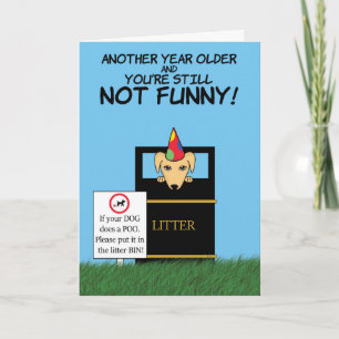 Happy Birthday Funny Dog Joke Card