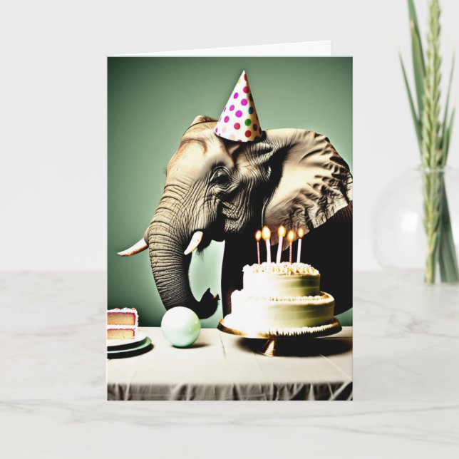 Happy Birthday Funny | Elephant Card (Front)