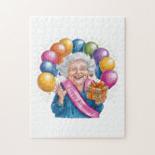 Happy Birthday Funny Nana Jigsaw Puzzle