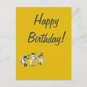 Happy birthday funny sport dogs card
