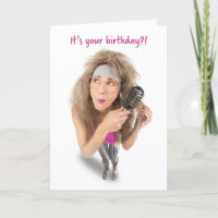 Happy Birthday Funny Woman Teasing Big Hair Humour