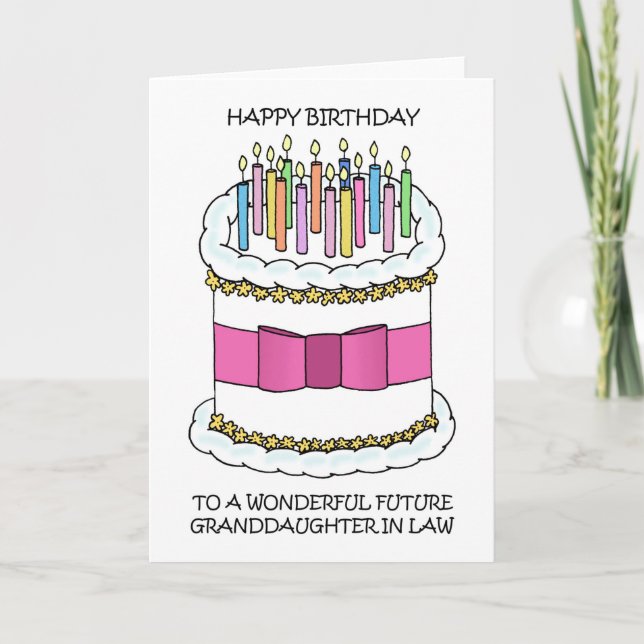 Happy Birthday Future Granddaughter in Law Card (Front)