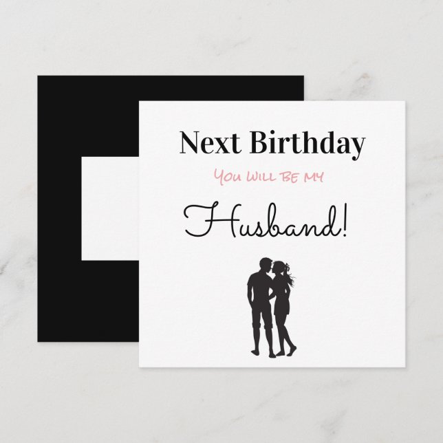 Happy Birthday Future Husband Holiday Card (Front/Back)