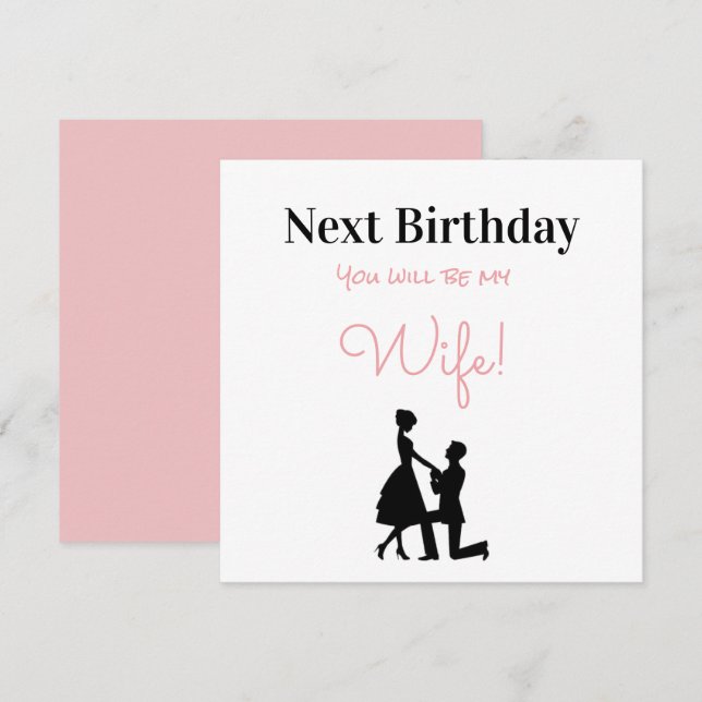 Happy Birthday Future Wife Holiday Card (Front/Back)