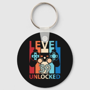 Happy Birthday Gamer Level &#;  Years Old Unlocked Key Ring