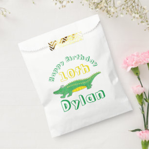 Happy Birthday Gator Alligator Croc Crocodile Favour Bags