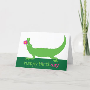 Happy Birthday Gator Greeting Card