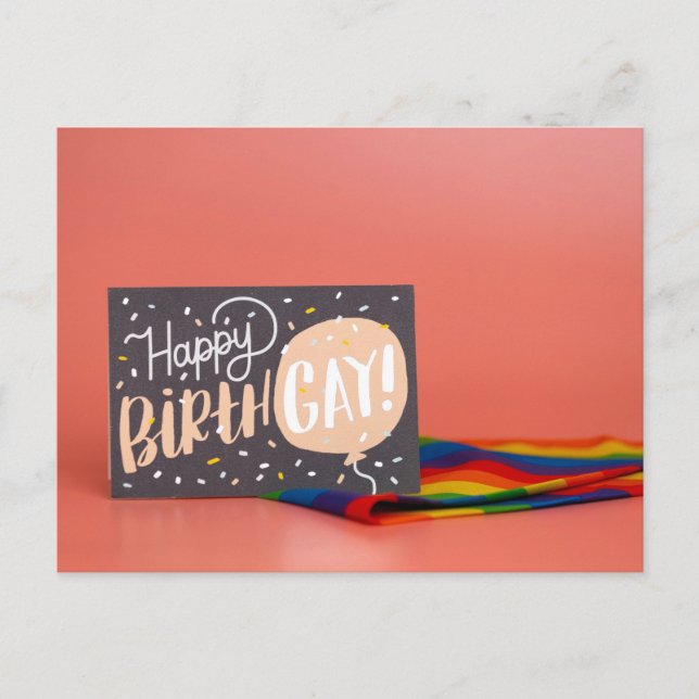 Happy Birthday Gay Postcard (Front)