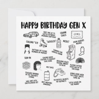 Happy Birthday Gen X Card