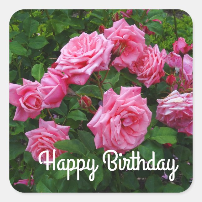 Happy Birthday Gene Boerner Rose #2 Stickers (Front)