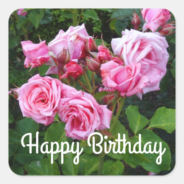 Happy Birthday Gene Boerner Rose #3 Stickers (Front)