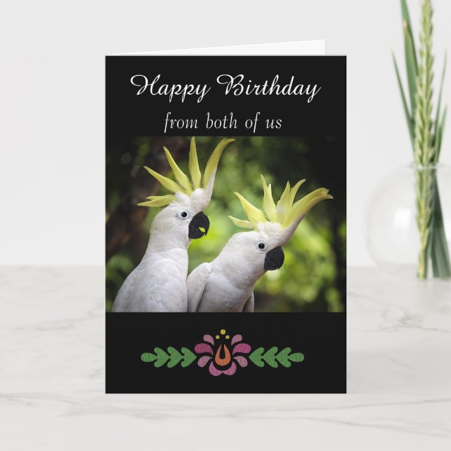 Happy Birthday - General - Painted Cockatoos Card (Front)
