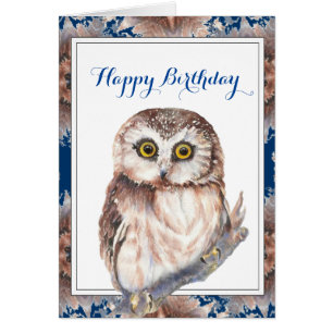Happy Birthday Getting Older Fun Little Owl Bird