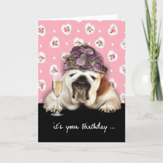 happy birthday, getting older, humour, dog with ha card