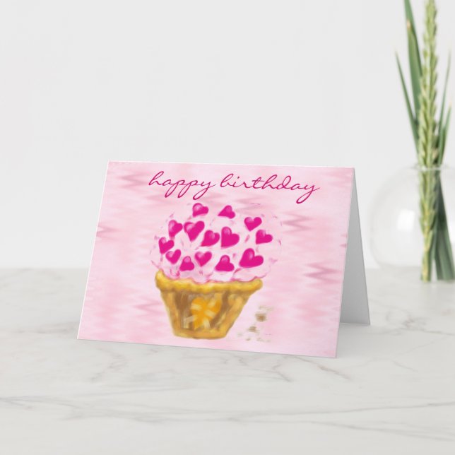 happy birthday : giant cupcake : cards (Front)