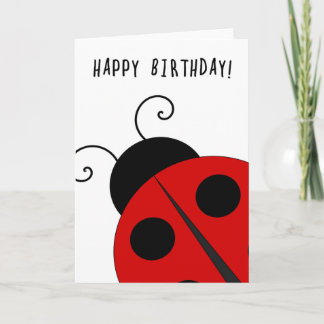 Happy Birthday, Giant Ladybug Card