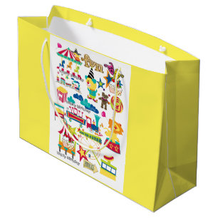 Happy Birthday Gift Bag Carnival Circus