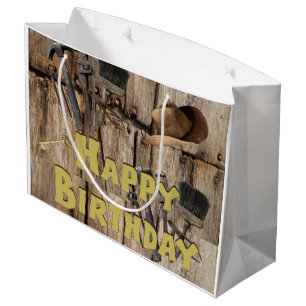Happy Birthday Gift Bag Construction Tools