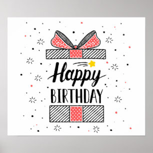 Happy Birthday - Gift Box Poster