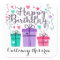 Happy Birthday Gift Boxes on White Customise