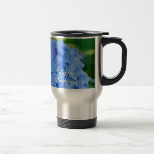 Happy Birthday! gift Coffee Mug Blue Hydrangea