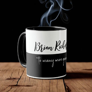 Happy Birthday Gift half-black half-white Mug