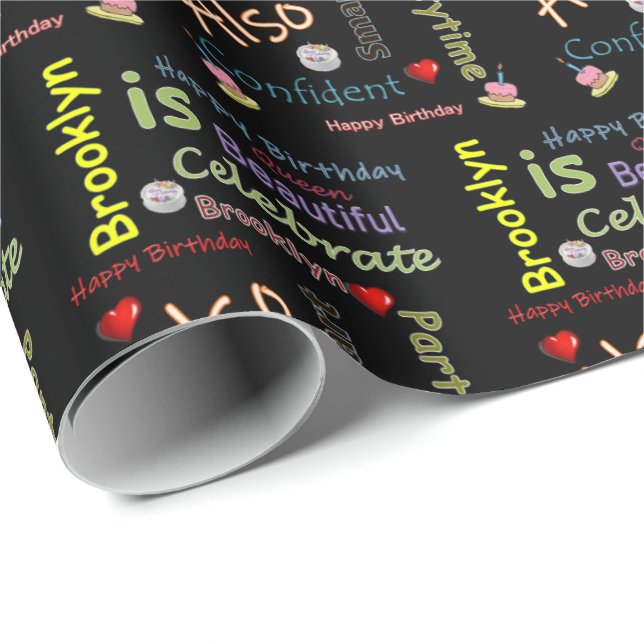 Happy Birthday Gift Wrapping Paper Brooklyn (Roll Corner)