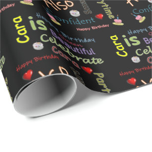 Happy Birthday Gift Wrapping Paper Cara