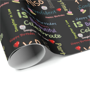 Happy Birthday Gift Wrapping Paper Daughter in law