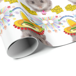 Happy Birthday Gift Wrapping Paper Mice