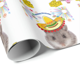 Happy Birthday Gift Wrapping Paper Mice