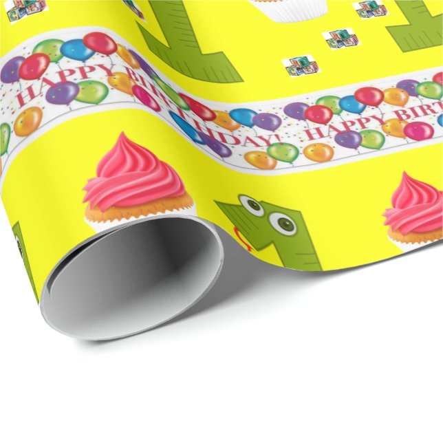 Happy Birthday Gift Wrapping Paper One yr. Old (Roll Corner)