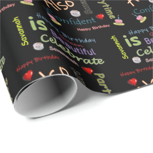 Happy Birthday Gift Wrapping Paper Savannah