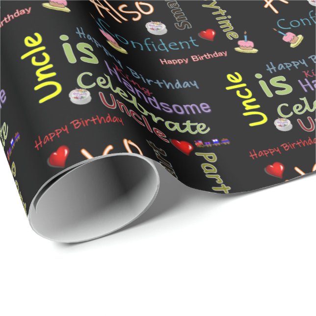 Happy Birthday Gift Wrapping Paper Uncle (Roll Corner)