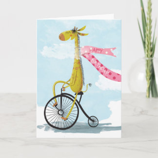 Happy Birthday Giraffe Card