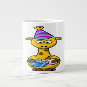 "HAPPY BIRTHDAY" GIRAFFE LARGE COFFEE MUG