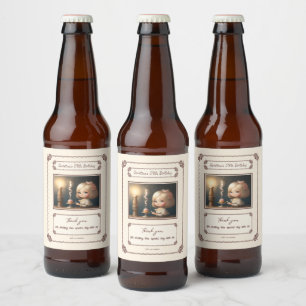 Happy Birthday Girl 01 Beer Bottle Label