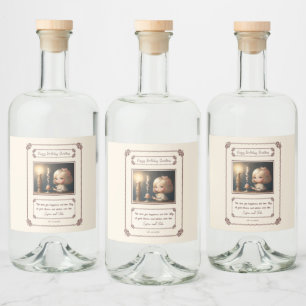Happy Birthday Girl 01 Liquor Bottle Label