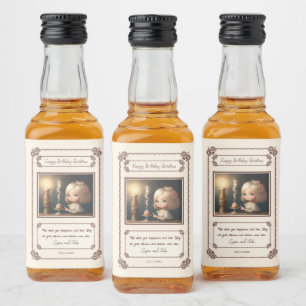 Happy Birthday Girl 01 Liquor Bottle Label