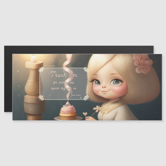 Happy Birthday Girl 01 Magnetic Invitation (Front/Back)