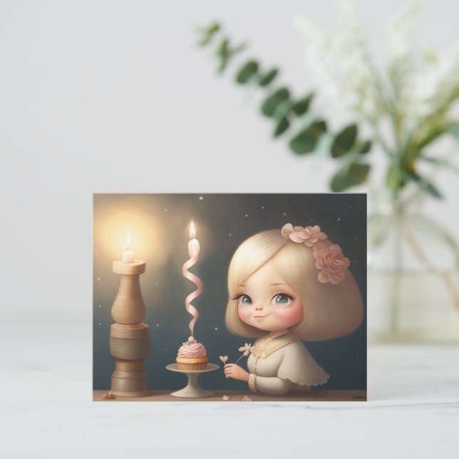 Happy Birthday Girl 01 Postcard (Standing Front)
